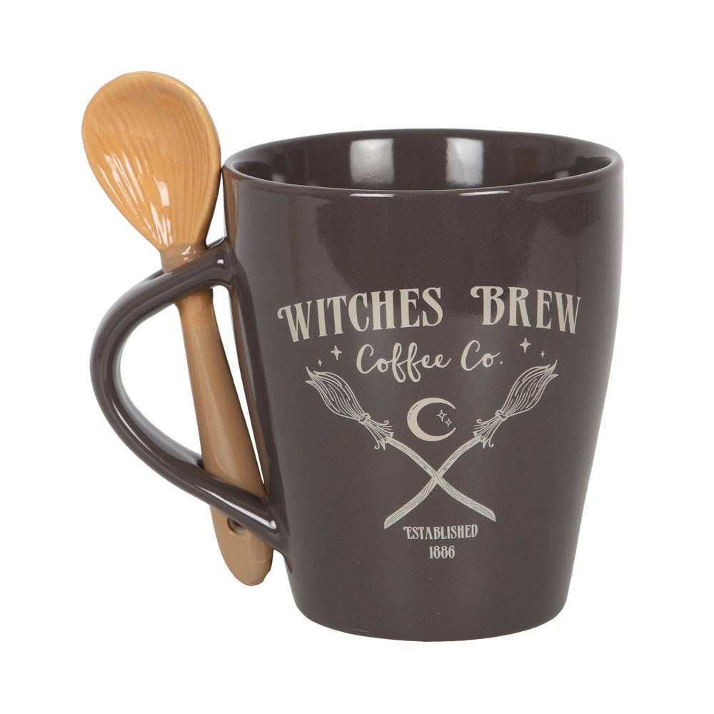 Witches Brew Coffee Co. Mug & Spoon Halloween Set