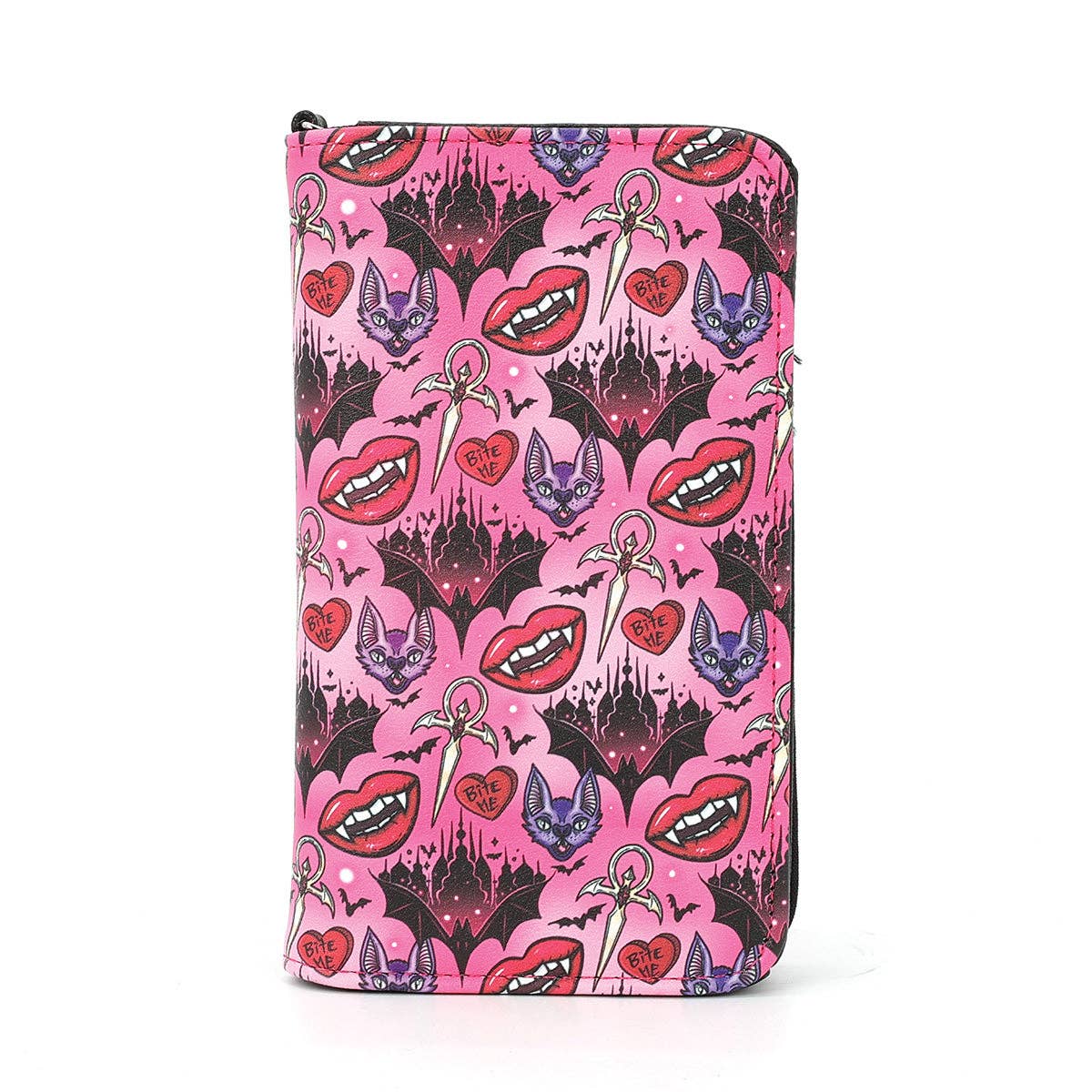 Vampire Smile & Bat Wallet in Vinyl
