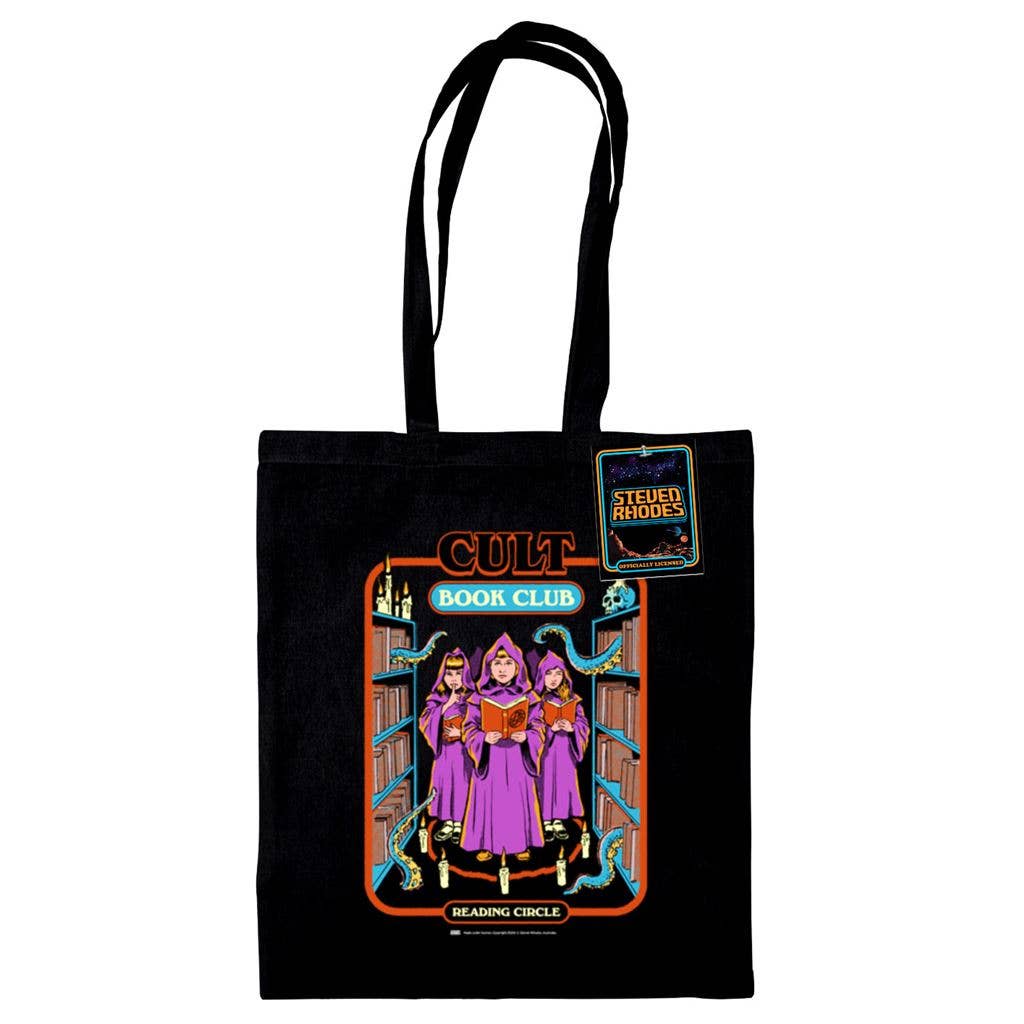 STEVEN RHODES (CULT BOOK CLUB) BLACK TOTE BAG