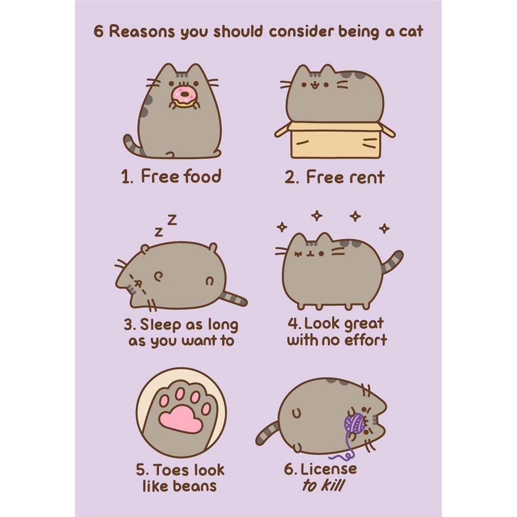 Pusheen (Reasons To Be A Cat) Postcard Print A6