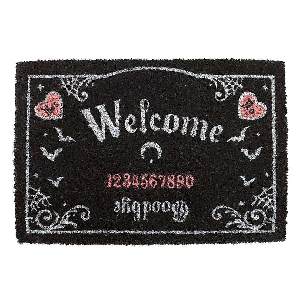 Pink and Black Gothic Talking Board Doormat