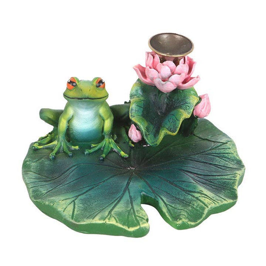 Frog and Lily Pad Backflow Incense Burner