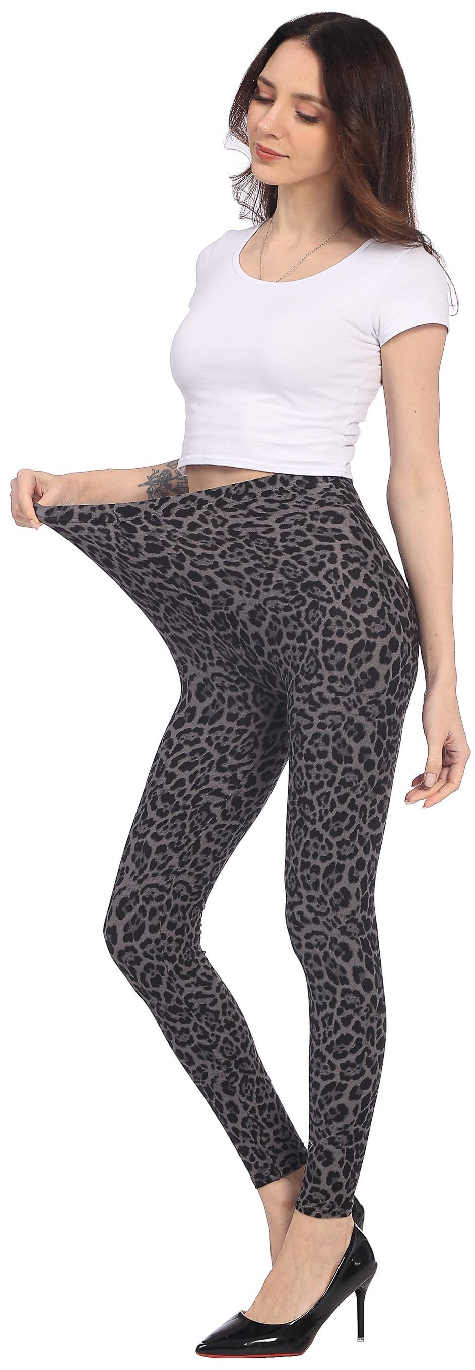 Black leopard Summer legging S-L: LG-925
