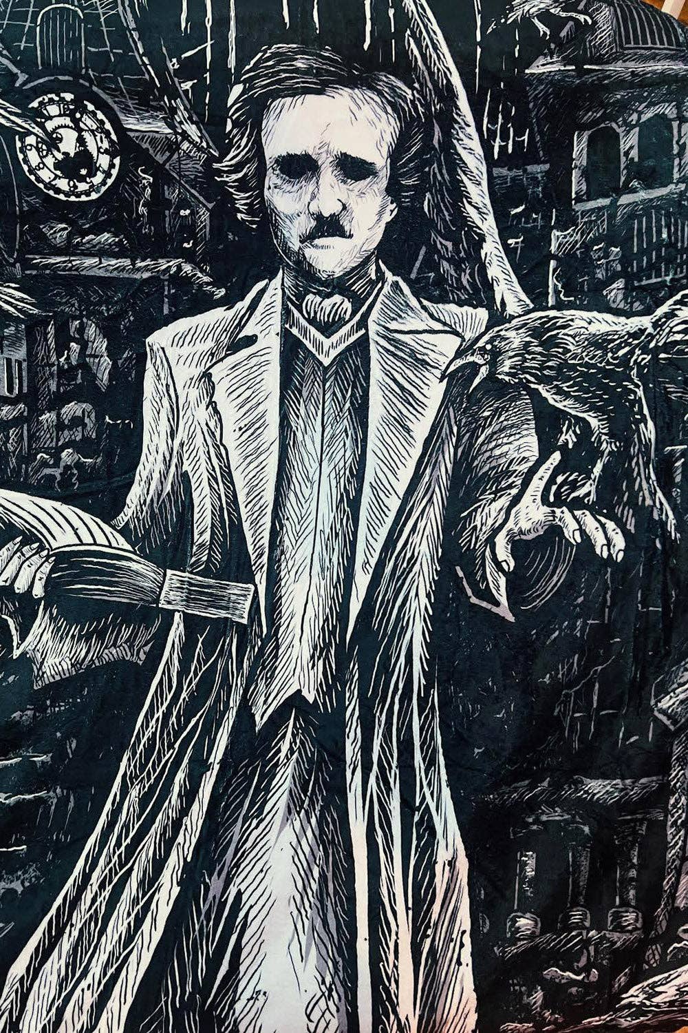 Edgar Allan Poe Throw Blanket