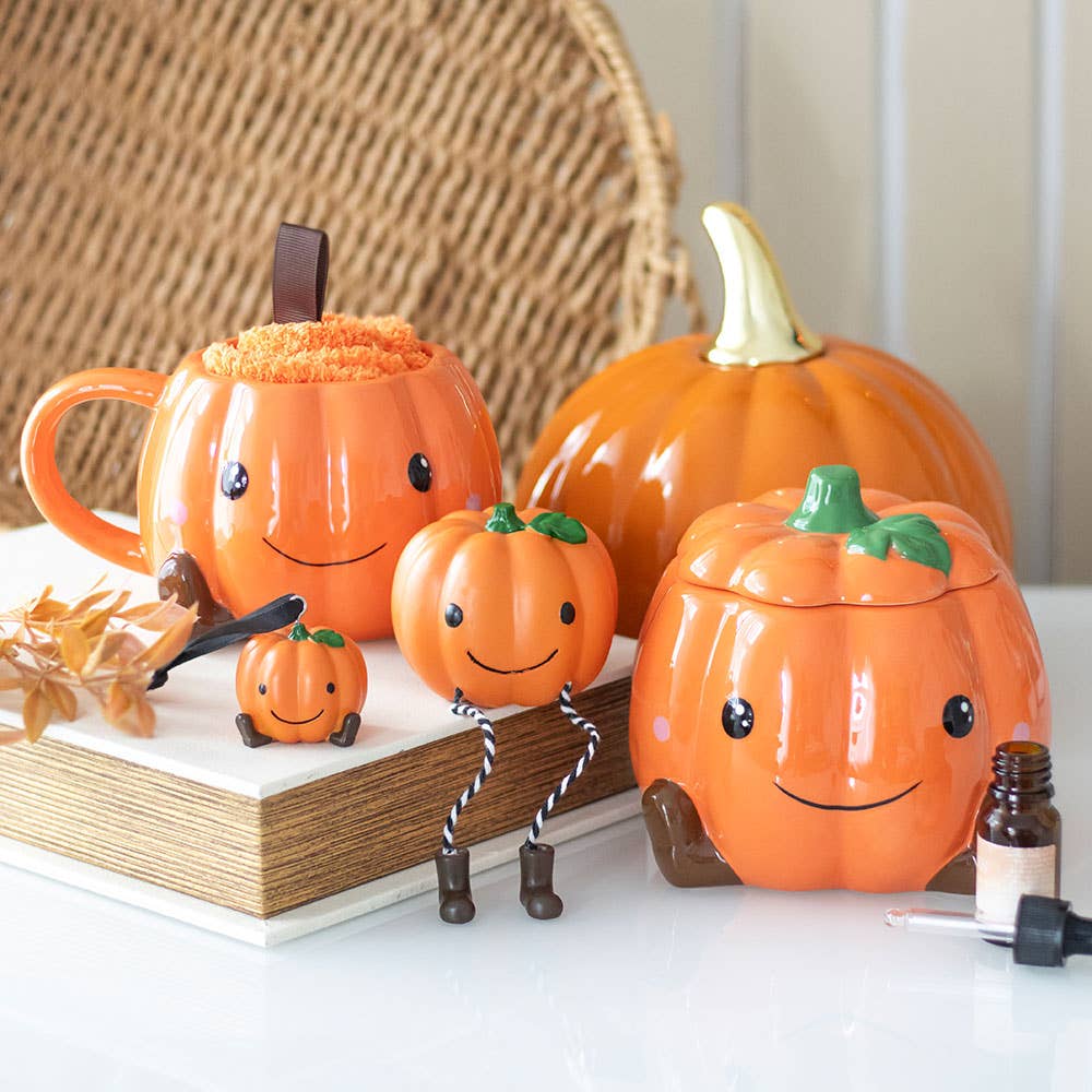 Cute Pumpkin Fall and Autumn Mug and Socks Set