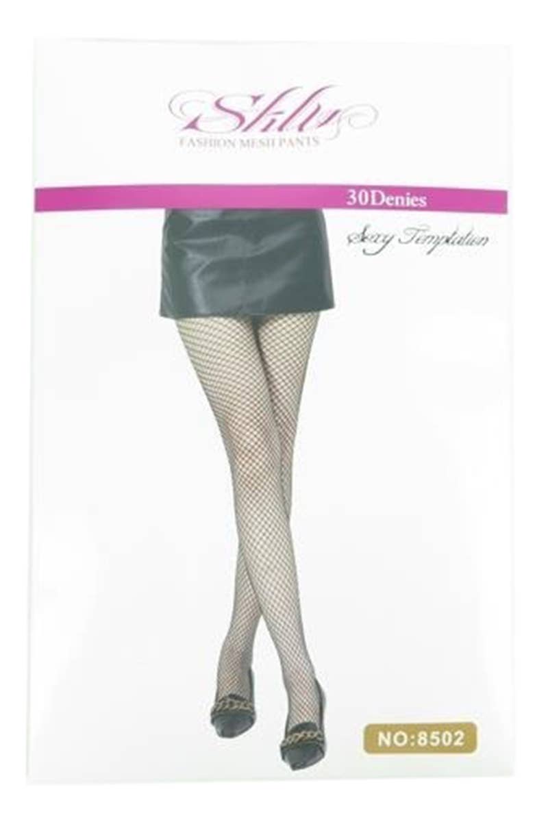 High Rise French Cut Diamond Fishnet Sheer Tight Pantyhose
