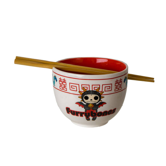Furrybones Scorchie Ramen Bowl w/Chopsticks