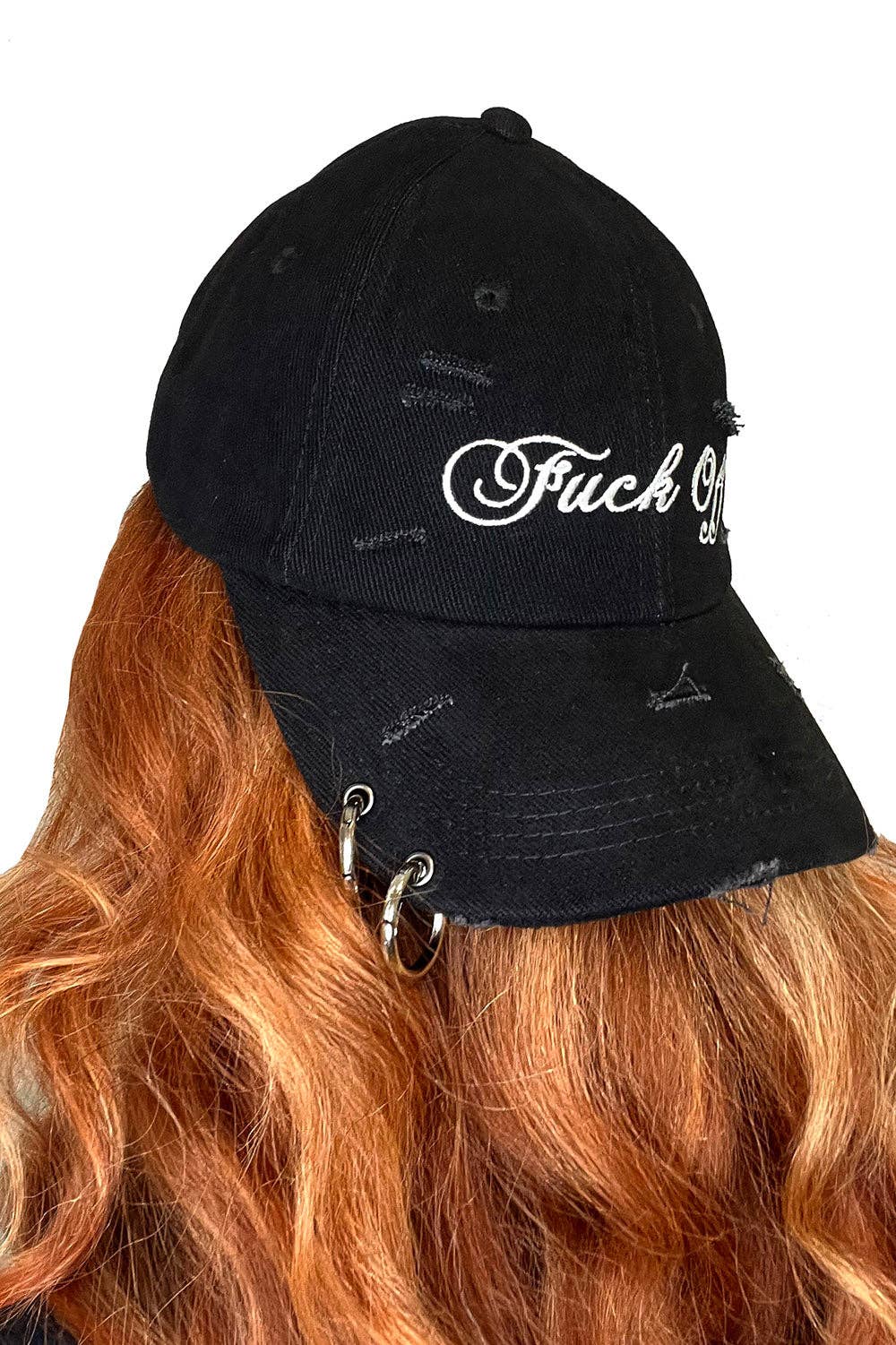 F*ck Off Pierced Baseball Cap