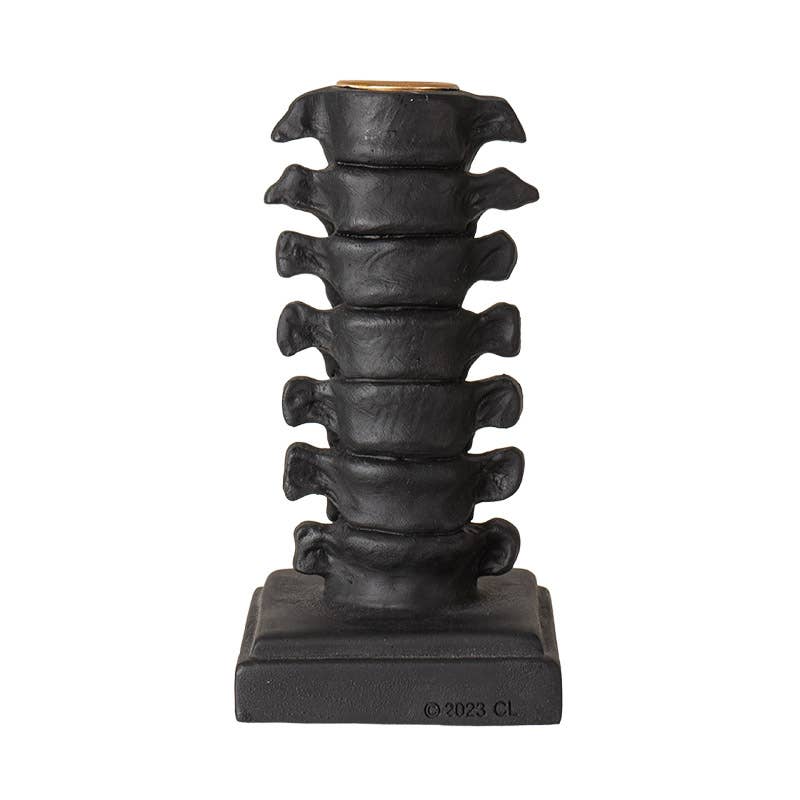15795 Skull Gothic Vertebrae Candleholder