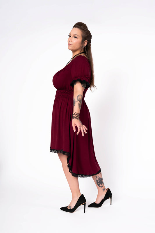 Temple Of Love dress - burgundy