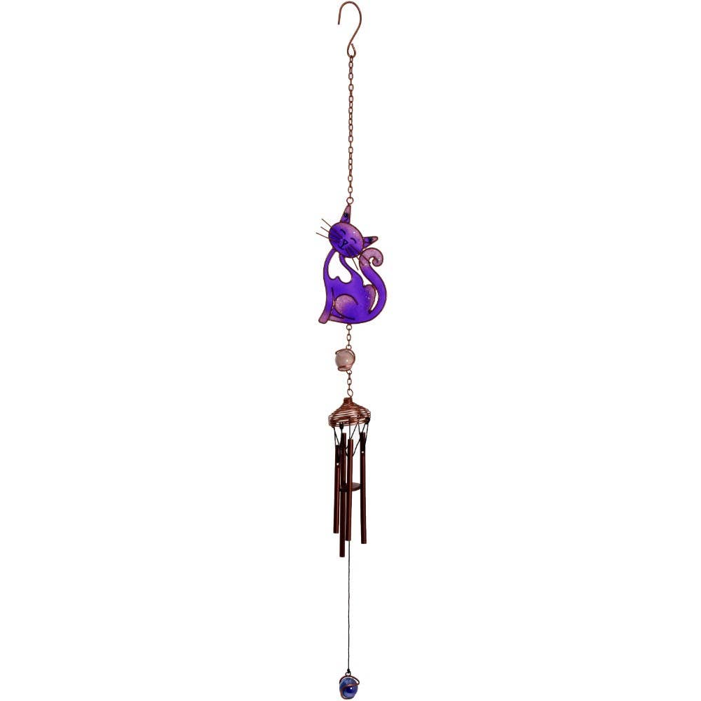 14495 Purple Slinky Cat Windchime
