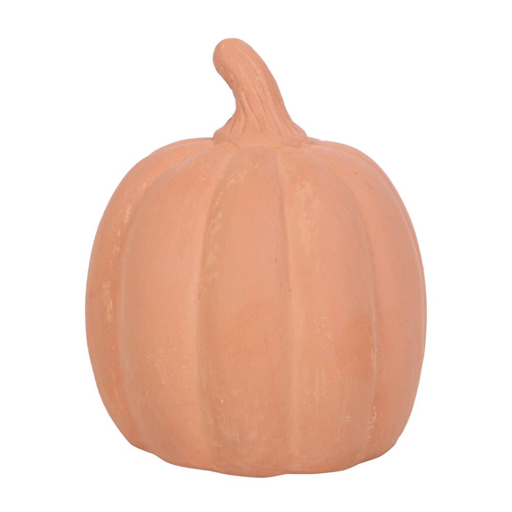 12.5cm Terracotta Halloween Pumpkin Decoration