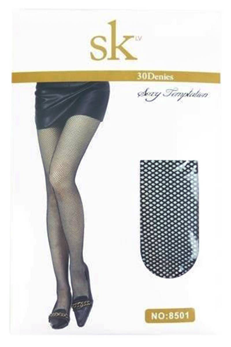 High Rise French Cut Fishnet Sheer Tight Pantyhose
