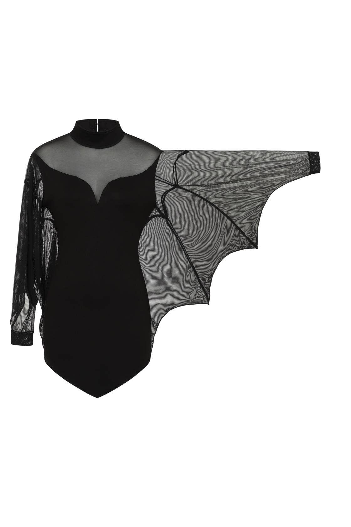 Necessary Evil Cybele Mini Dress with Bat Wing Effect Sleeve