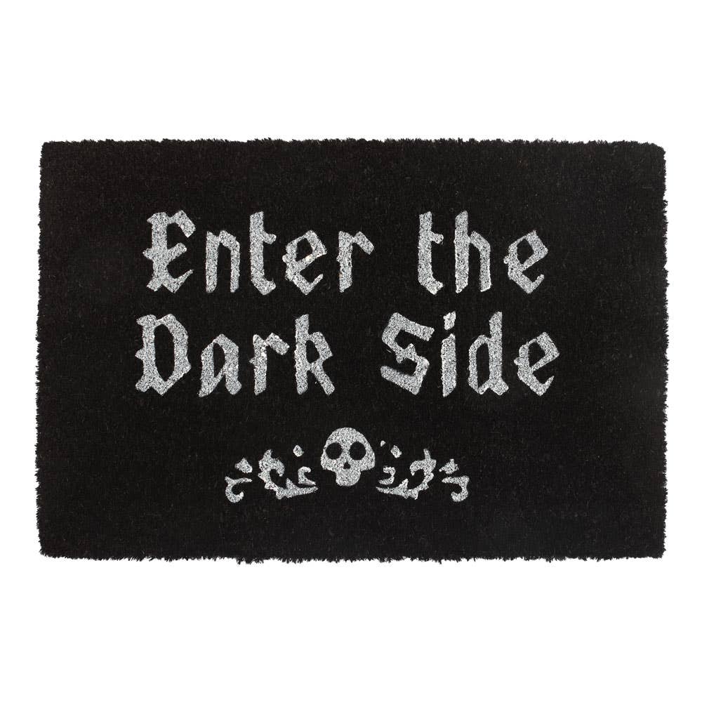Gothic Black Enter The Dark Side Coir Doormat