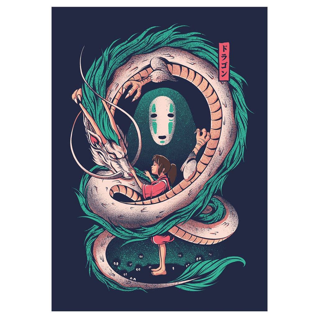 Ilustrata (The Girl And The Dragon) Postcard Print A6