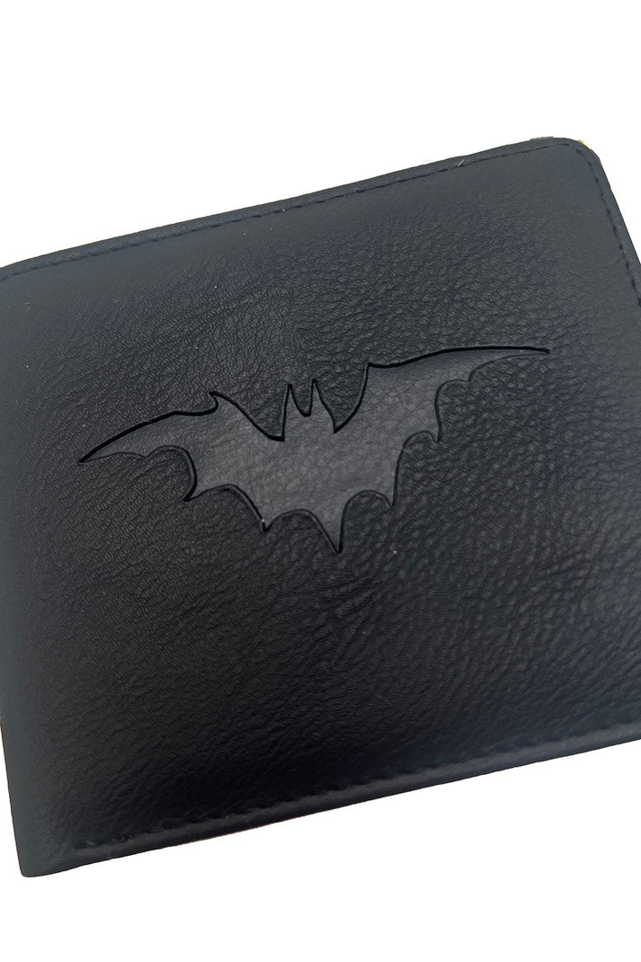 Bat Emboss Bifold Wallet w/ Chain