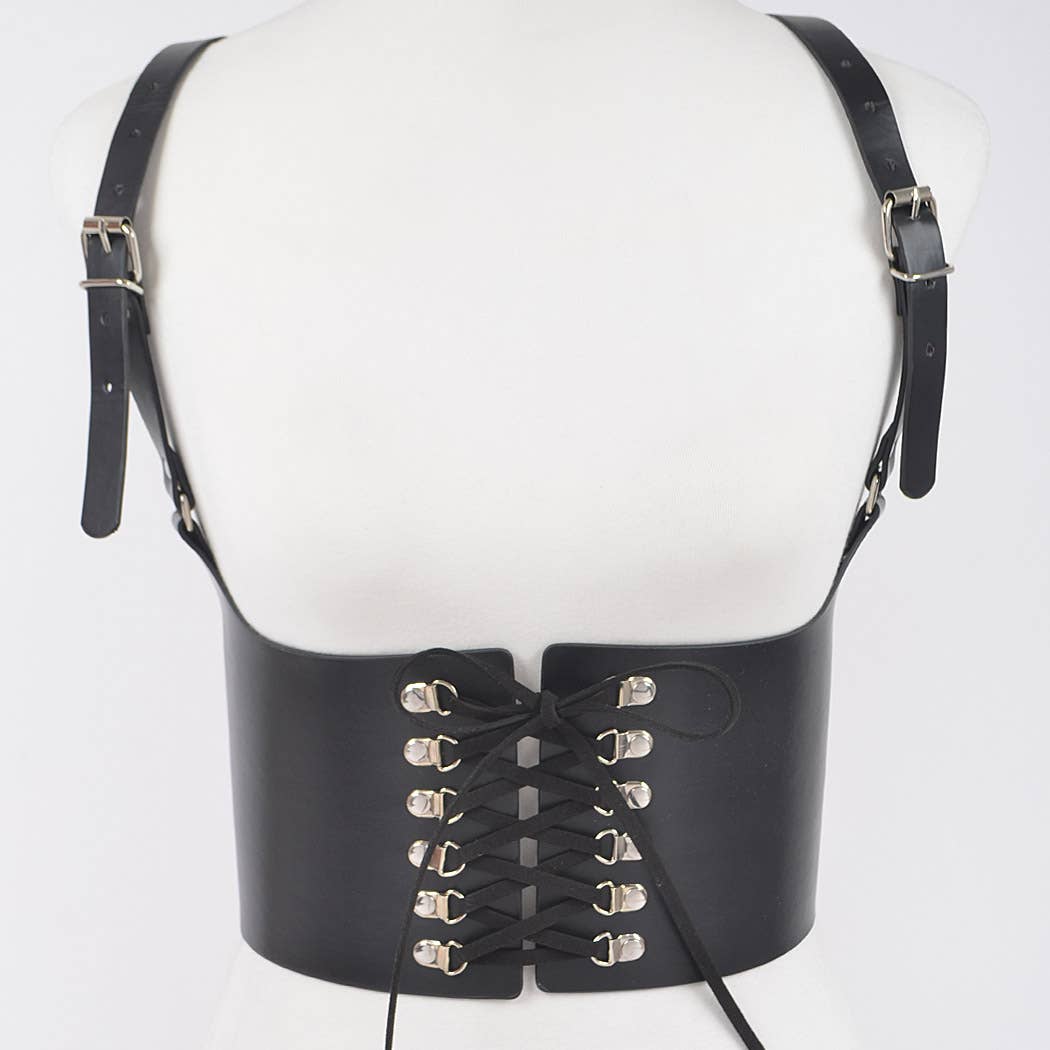 Vegan Leather Corset Harness Belt