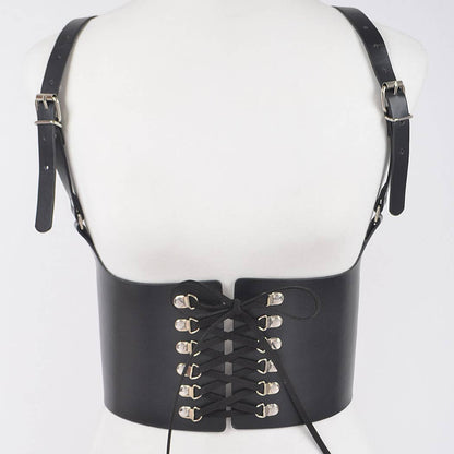Vegan Leather Corset Harness Belt