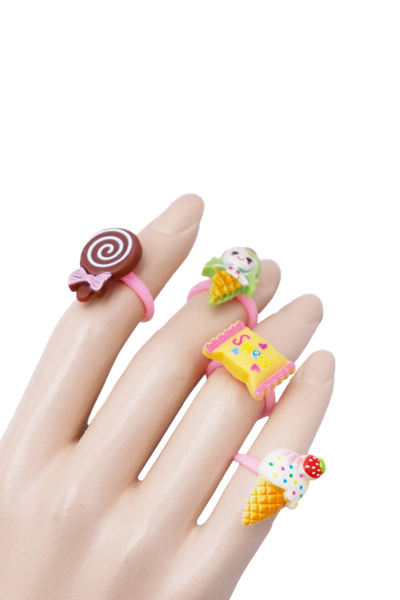 Kids Dessert Sweets Ring Collection - 100 pcs