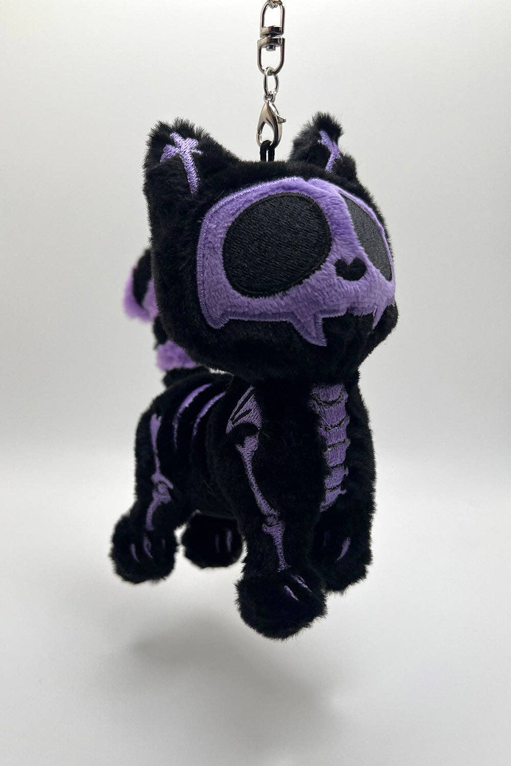 Ultra Violet Skelekitty Plush Keychain