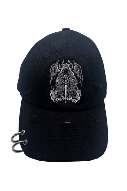 Grim Reaper Pierced Baseball Cap