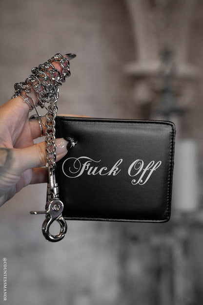 Fuck Off Bifold Wallet w/ Chain