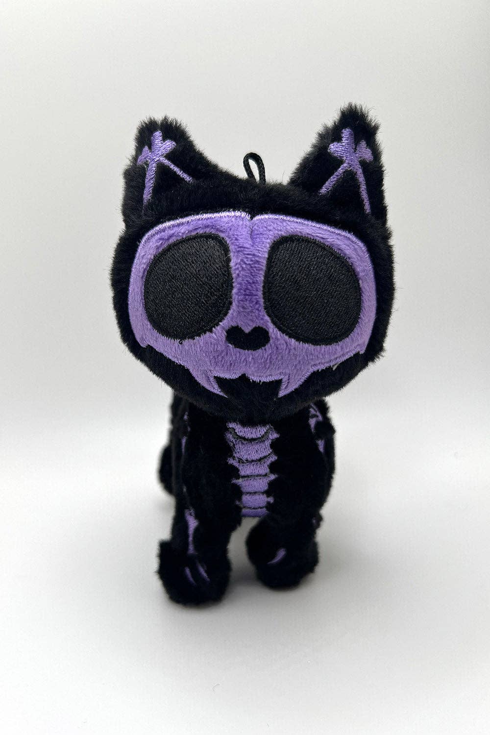 Ultra Violet Skelekitty Plush Keychain