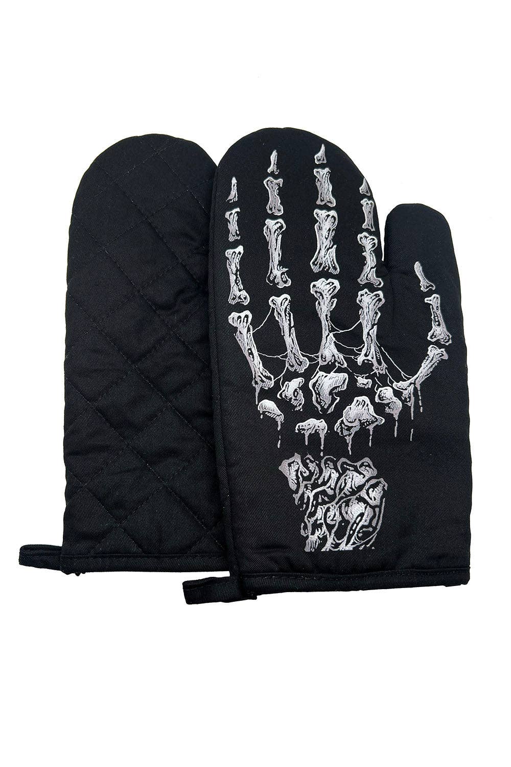 Skeleton Hand Oven Mitts [Set of 2]