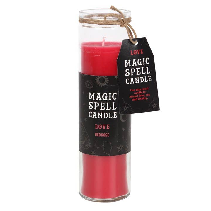 Love Magic Spell Candle Red Rose Scent