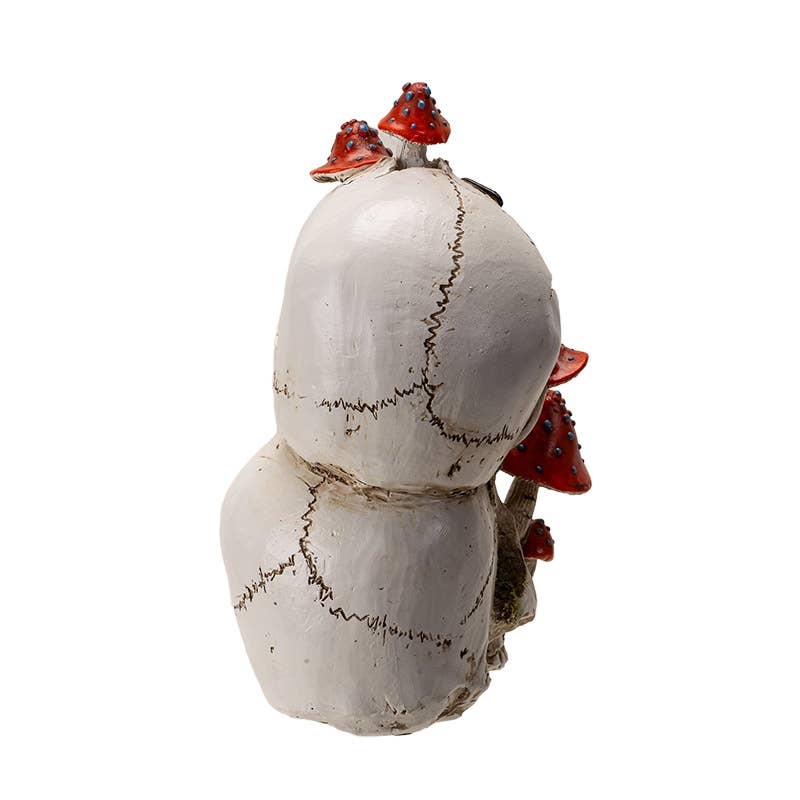 Skull with Mushrooms