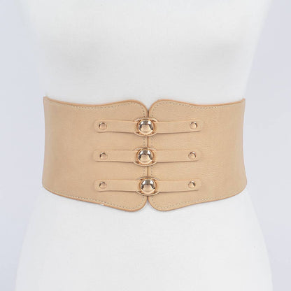 Corset Belt W/three Buckles