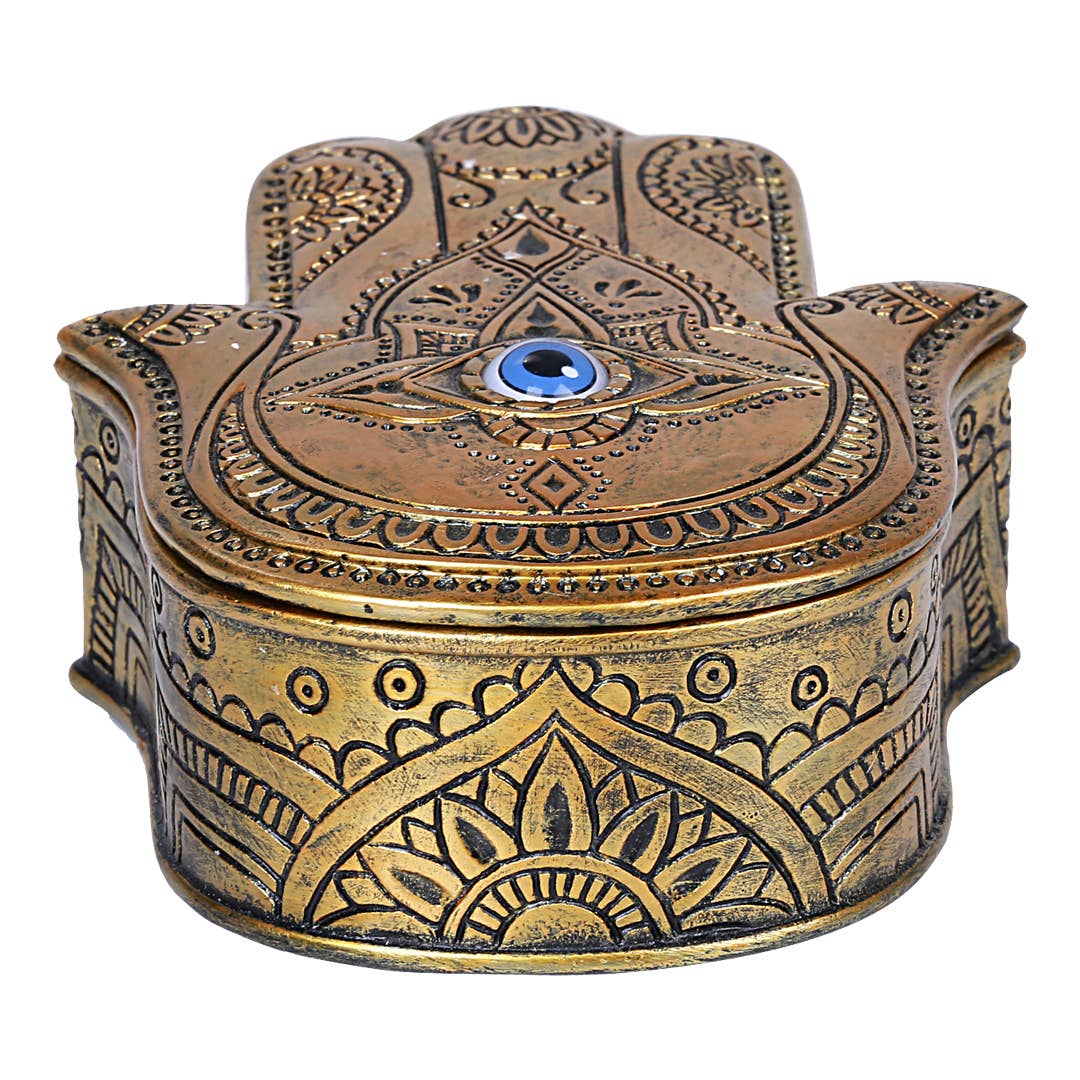 12821 Hamsa Luck Trinket Box