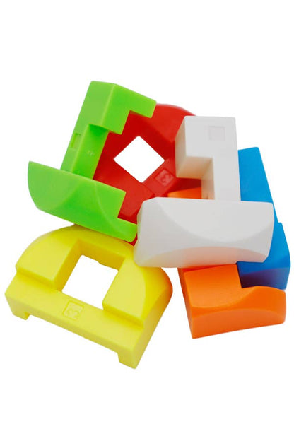 Colorful 3D Geometric Building Block Puzzle Sensory Toy