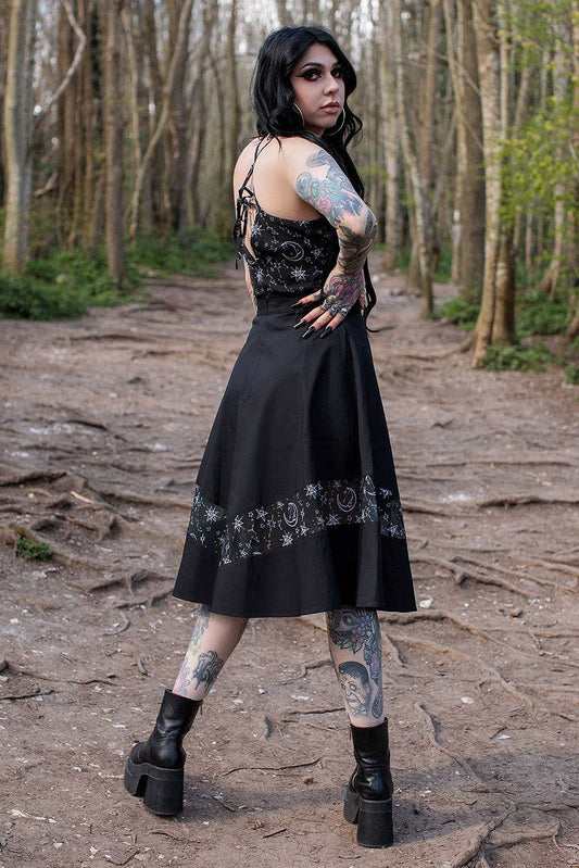 Alternative Coven United Moonprint Midi Skirt