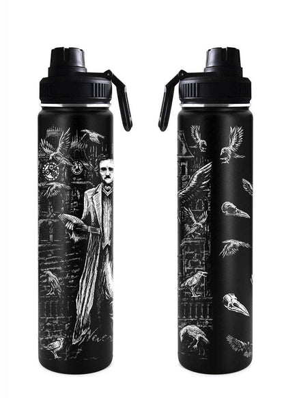 Edgar Allan Poe 24 Oz Water Bottle Tumbler