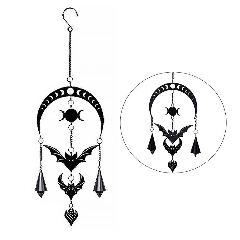 Alchemy Gothic Metal Hanging Decoration Bat Evilution Moon
