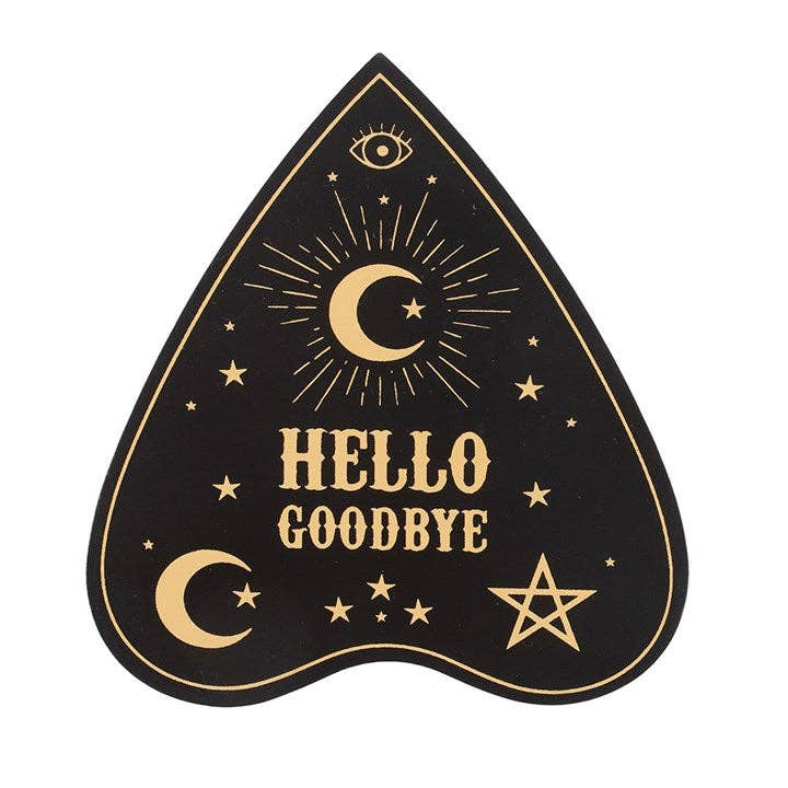 Black Talking Gothic Ouija Board Planchette Coaster Set