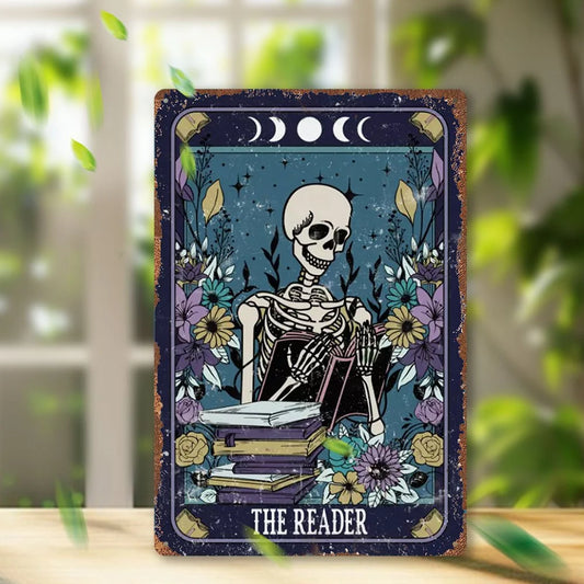 The Reader Tarot card Tin Sign 8x12