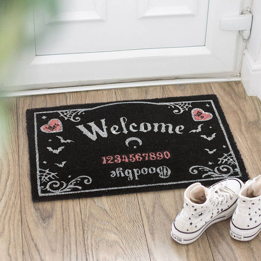 Pink and Black Gothic Talking Board Doormat
