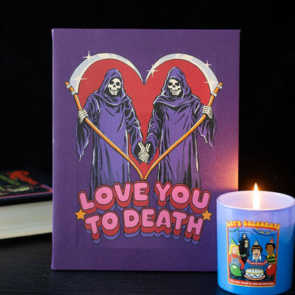 19x25cm Love You To Death Canvas Plaque by Steven Rhodes