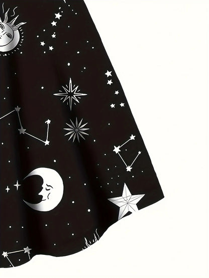 Sun & Moon Gothic Dress – Stretchy & Stylish