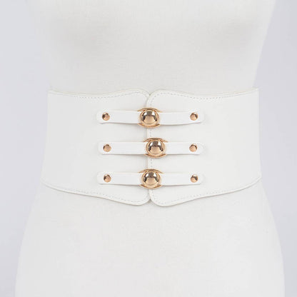 Corset Belt W/three Buckles