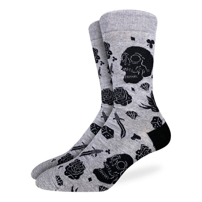 Men's Big & Tall Halloween, Skulls Socks