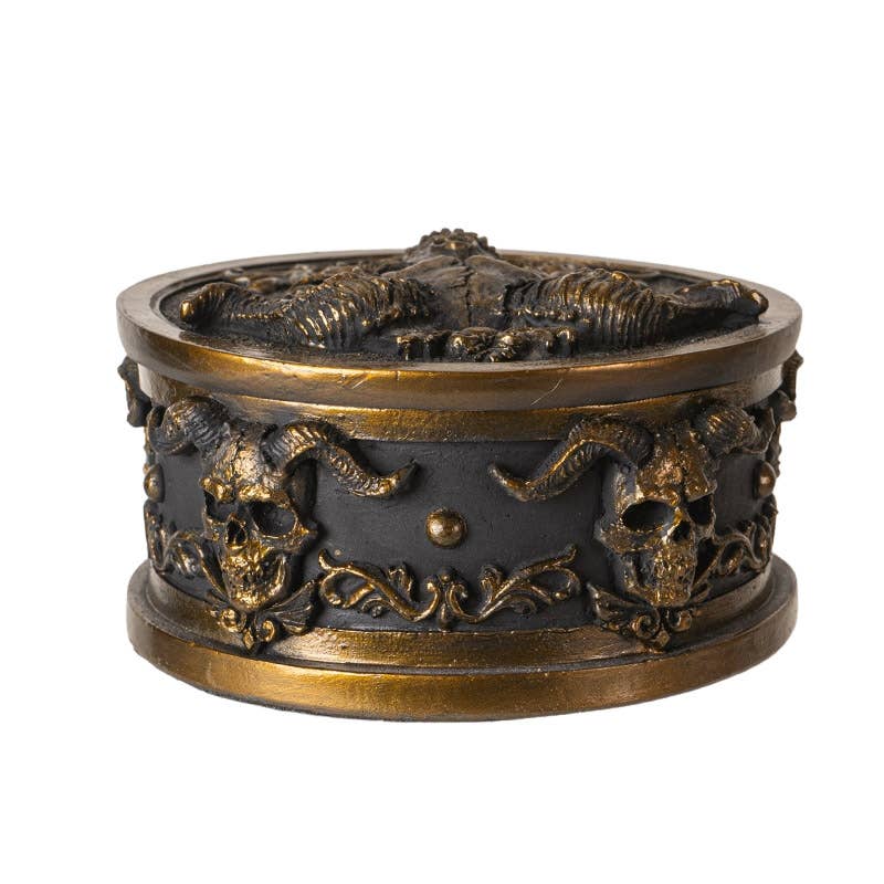 15799 Skull Gothic Trinket Box