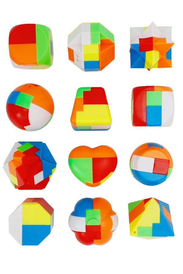 Colorful 3D Geometric Building Block Puzzle Sensory Toy