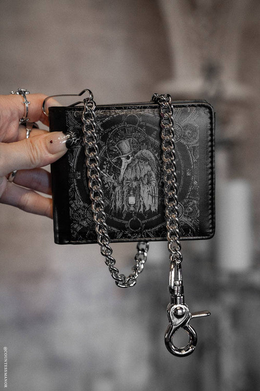 Plague Doctor Bifold Wallet w/ Chain