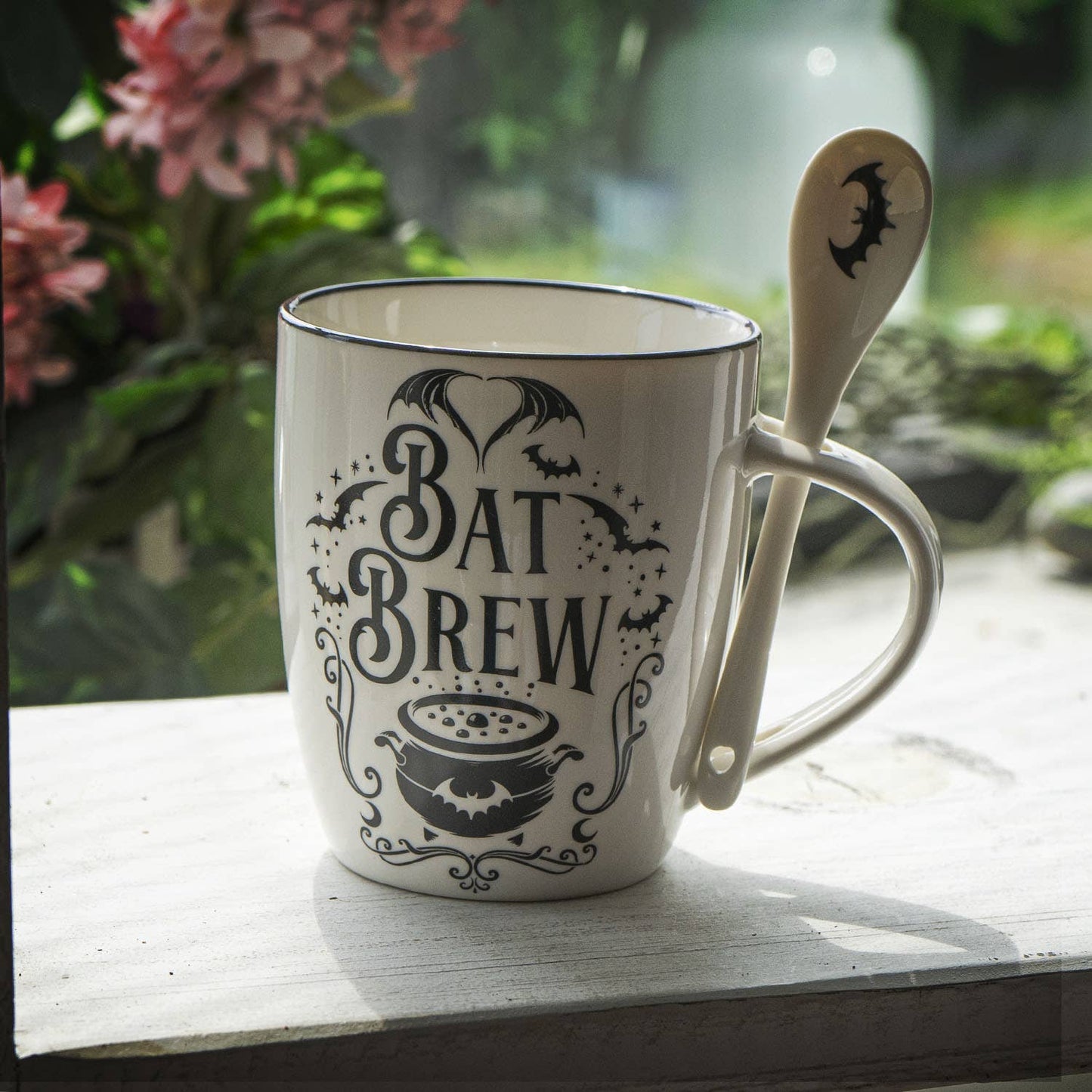 Bat Brew Mug & Spoon Set for Coffee/Tea