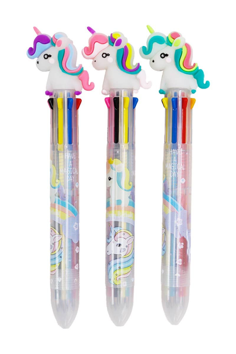 Unicorn Pony 8-in-1 Multicolor Translucent Pen - 36 pcs