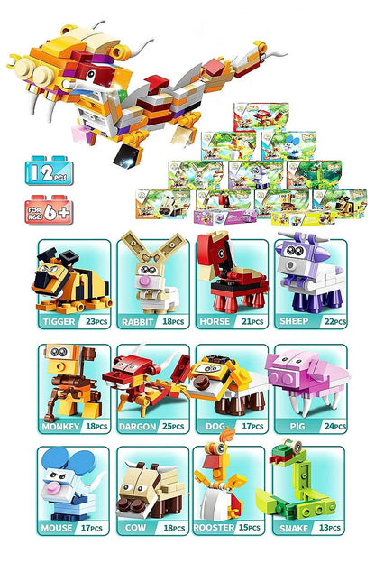Zodiac Animal DIY Building Block Craft Kit